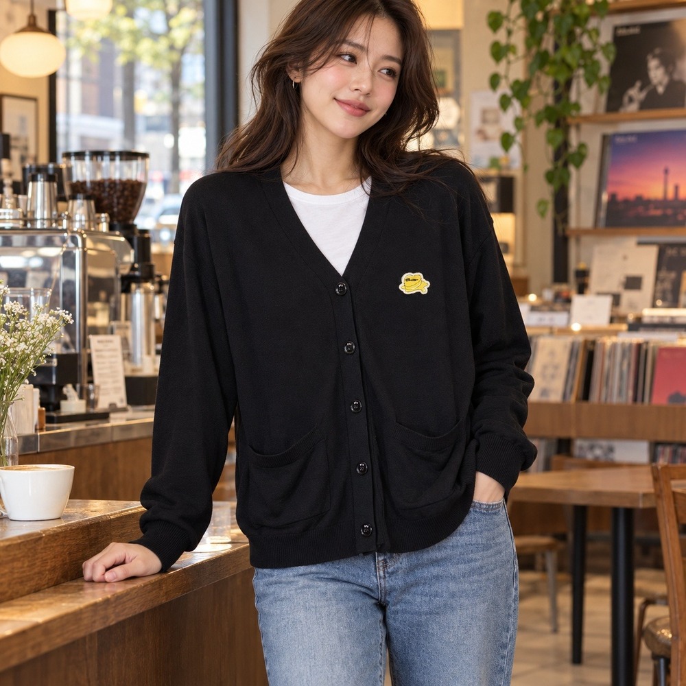 BTS Butter Official Merch Black Cardigan Sweater L XL Kpop Weverse 2021